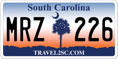 SC license plate MRZ226