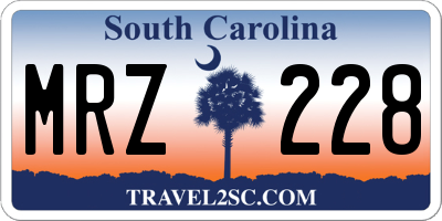 SC license plate MRZ228