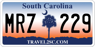SC license plate MRZ229