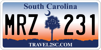 SC license plate MRZ231