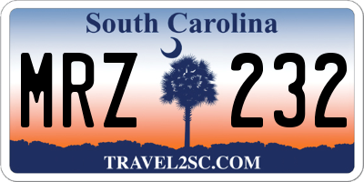 SC license plate MRZ232