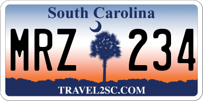 SC license plate MRZ234