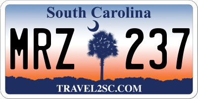 SC license plate MRZ237