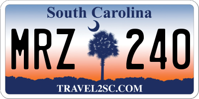 SC license plate MRZ240