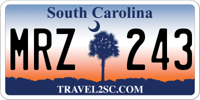 SC license plate MRZ243