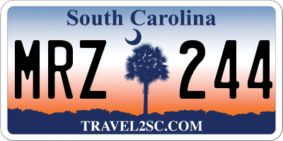 SC license plate MRZ244