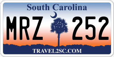 SC license plate MRZ252