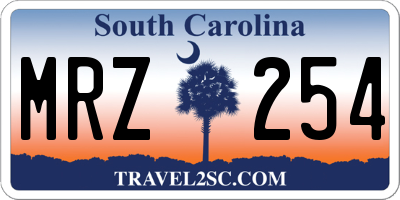 SC license plate MRZ254