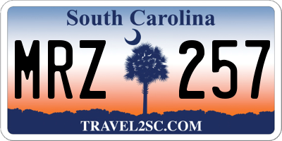 SC license plate MRZ257