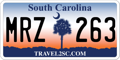 SC license plate MRZ263