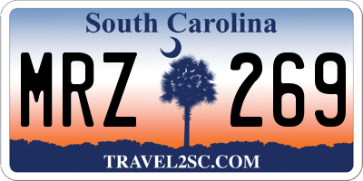 SC license plate MRZ269