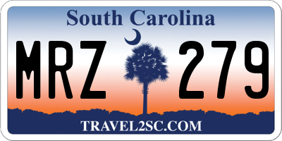 SC license plate MRZ279