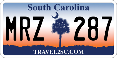 SC license plate MRZ287
