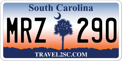 SC license plate MRZ290