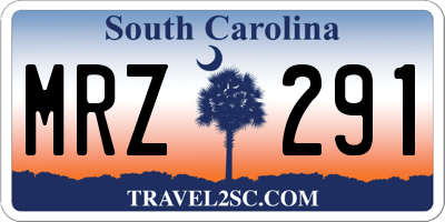 SC license plate MRZ291