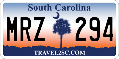 SC license plate MRZ294