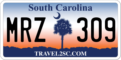 SC license plate MRZ309