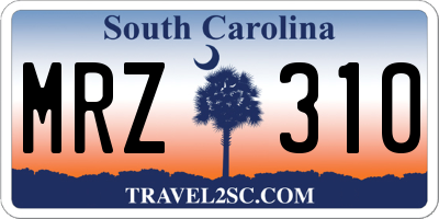 SC license plate MRZ310