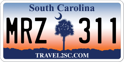 SC license plate MRZ311