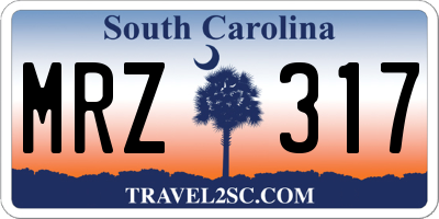 SC license plate MRZ317