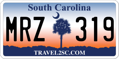 SC license plate MRZ319