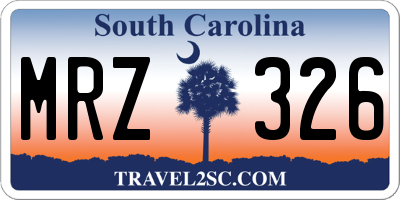 SC license plate MRZ326