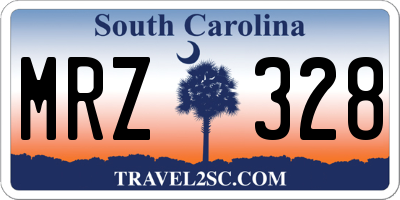 SC license plate MRZ328