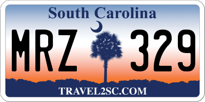 SC license plate MRZ329