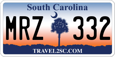 SC license plate MRZ332