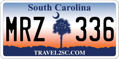SC license plate MRZ336