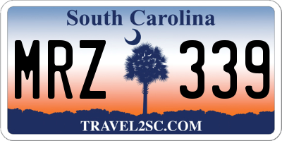 SC license plate MRZ339