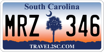 SC license plate MRZ346