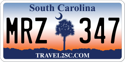 SC license plate MRZ347