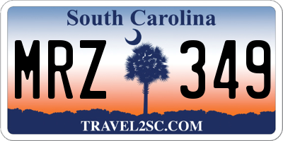 SC license plate MRZ349