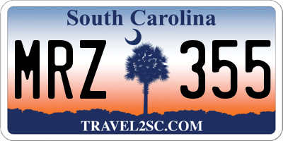 SC license plate MRZ355