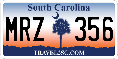 SC license plate MRZ356