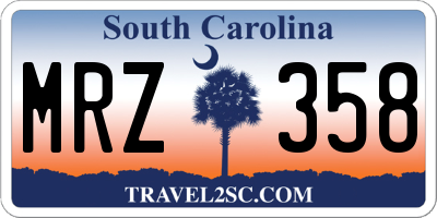 SC license plate MRZ358