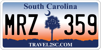SC license plate MRZ359
