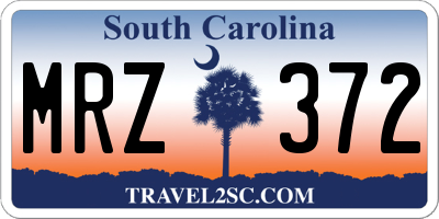 SC license plate MRZ372