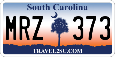 SC license plate MRZ373