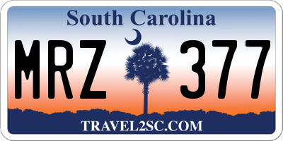 SC license plate MRZ377