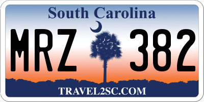 SC license plate MRZ382