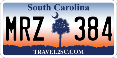 SC license plate MRZ384