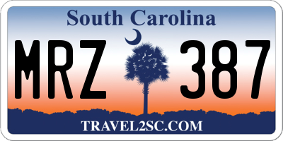SC license plate MRZ387