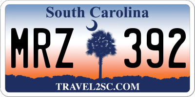 SC license plate MRZ392