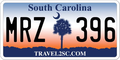 SC license plate MRZ396