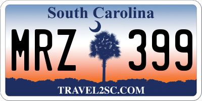 SC license plate MRZ399