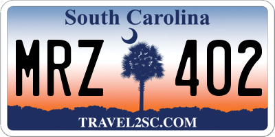 SC license plate MRZ402