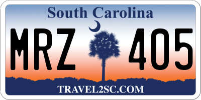 SC license plate MRZ405