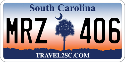 SC license plate MRZ406